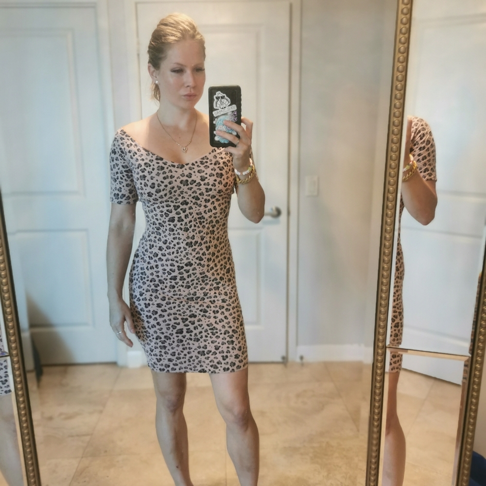 Guess leopard print mini dress